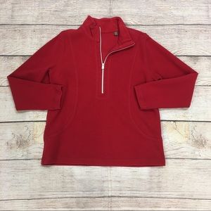 ❤️Tommy Bahama Red Pullover Zip Up Sweater Size Large Men's